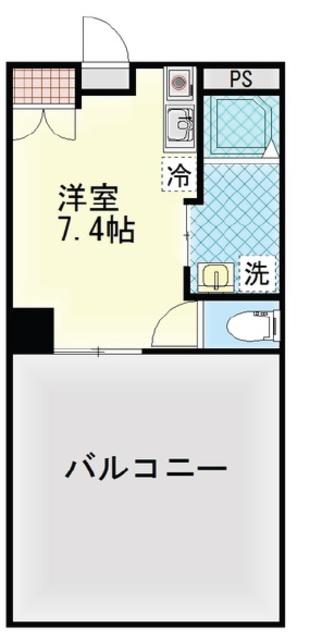 Kレジデンス大手町(ワンルーム/7階)の間取り写真