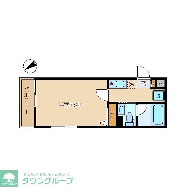 ドルチェ南台(1K/1階)の間取り写真