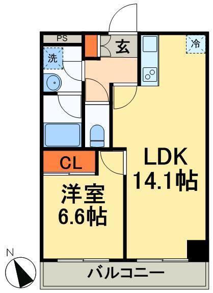 ソフィア中落合(1LDK/3階)の間取り写真