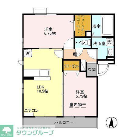 BRILLIANT FLATS(2LDK/3階)の間取り写真