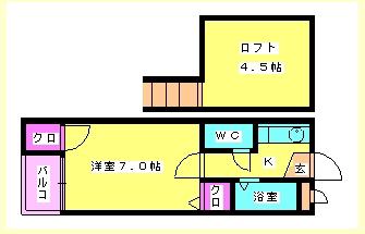 グリーンハイツ(1K/2階)の間取り写真