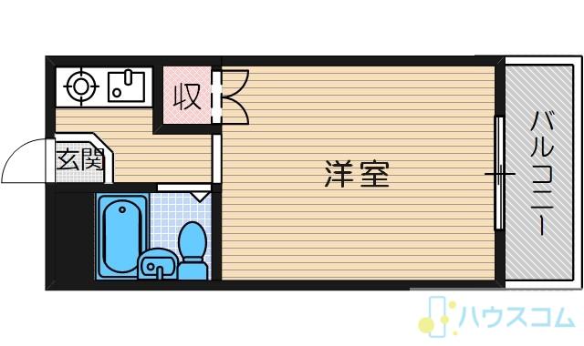 千里セピアテラスII(ワンルーム/1階)の間取り写真