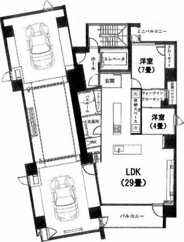 GLAND LUXS(2LDK/8階)の間取り写真