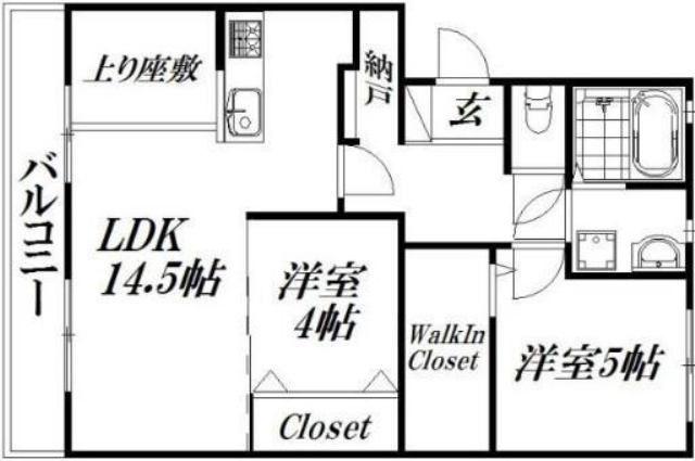 RE・ALLOT東若林(2LDK/1階)の間取り写真