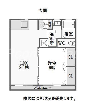 ロイヤルハイツ(1LDK/6階)の間取り写真