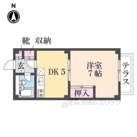 サンシャイン山双(1DK/1階)の間取り写真