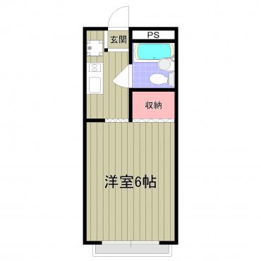 ソレール植村(1K/1階)の間取り写真
