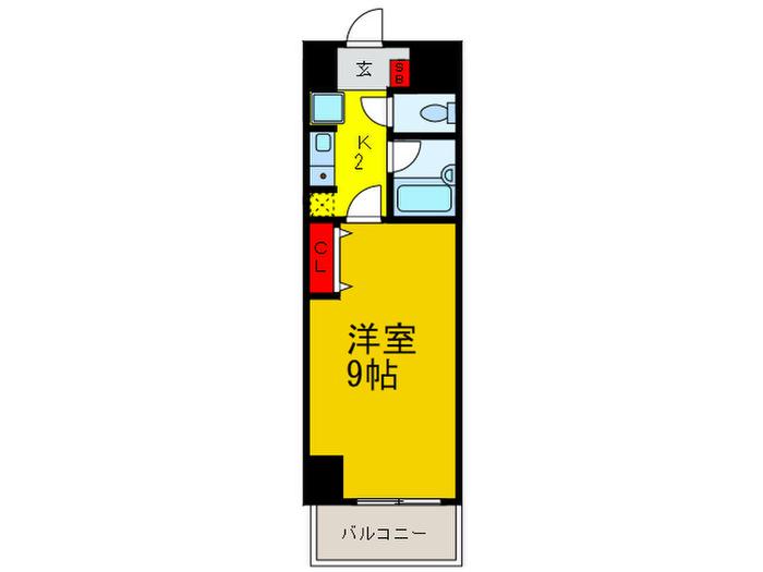 エンプレス美園(1K/1階)の間取り写真