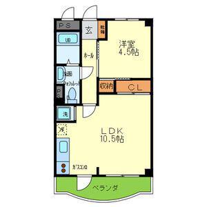 ドイマンション(1LDK/6階)の間取り写真