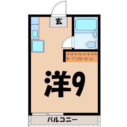 カレッジハウス タチバナ(ワンルーム/2階)の間取り写真