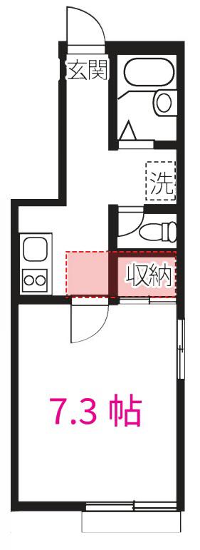 MOCAいこい(1K/1階)の間取り写真