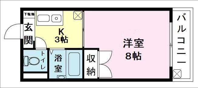 第15正田ビル(1K/5階)の間取り写真