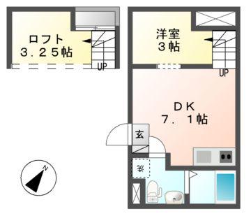 ピアチェーレ新栄(1DK/1階)の間取り写真