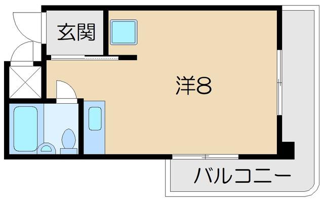 シャトレービル(ワンルーム/2階)の間取り写真