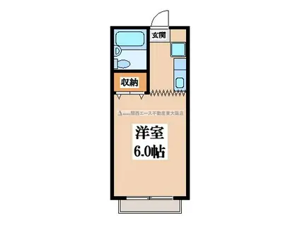 エステートピアヌカタ(1K/2階)の間取り写真