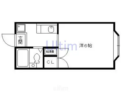 レディース井上(1K/1階)の間取り写真