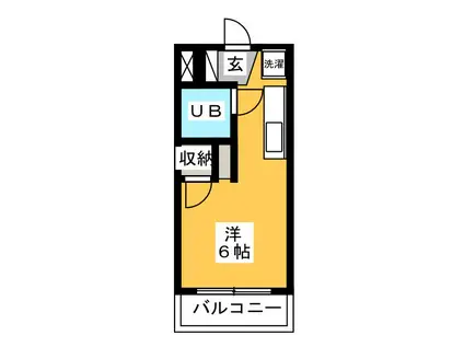 マンションシュウメイ(ワンルーム/4階)の間取り写真