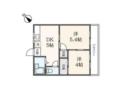 ファミリー永山(2DK/2階)の間取り写真