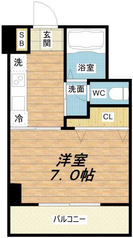 オアーゼ梅田東(1K/9階)の間取り写真