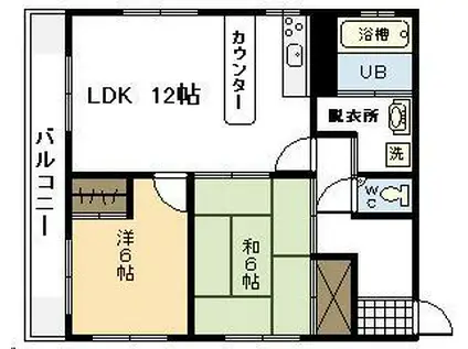 STM-1(2LDK/4階)の間取り写真