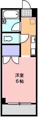 カレッジ三共 パートII(1K/2階)の間取り写真