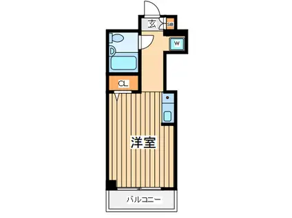 マック高田町コート(ワンルーム/2階)の間取り写真