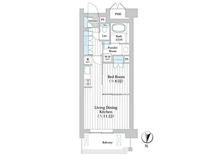 アビティグランデ砧(1LDK/5階)の間取り写真