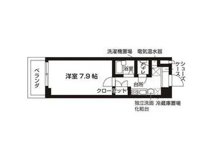 アル・ソーレ上前津(1K/7階)の間取り写真