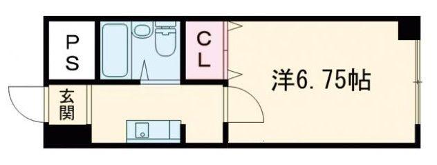 グリーンハイム四季(1K/4階)の間取り写真