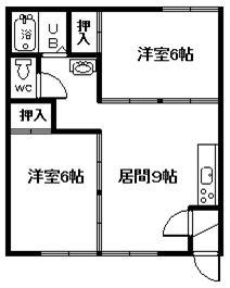 パレスアマンド(2DK/1階)の間取り写真