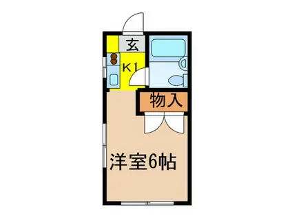 沢井コーポ(1K/2階)の間取り写真
