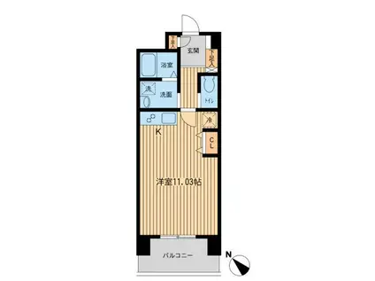 六本木ライズハウス(ワンルーム/5階)の間取り写真