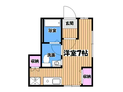 CASA FELIZ(ワンルーム/1階)の間取り写真