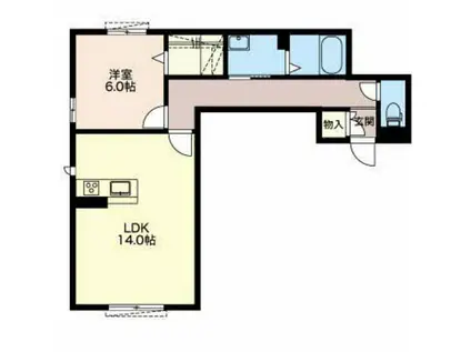 キューブ・ステージ(1LDK/1階)の間取り写真