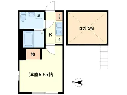 STELLA MARIS DUE(1K/1階)の間取り写真