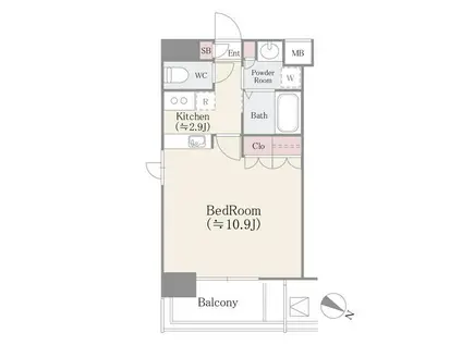 アグリパーク深川(1K/7階)の間取り写真