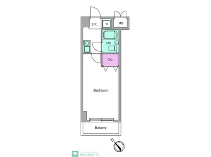 ビエラコート桜台(1K/1階)の間取り写真