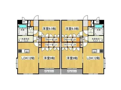 エクセレンスII(2LDK/3階)の間取り写真