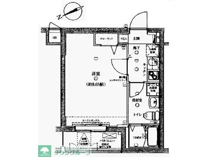 グランドエグザ親水公園I(1K/1階)の間取り写真