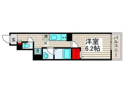 リブリ・サンビレッジ(1K/1階)の間取り写真