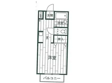 グランドメゾン志保II(1K/1階)の間取り写真