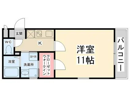 ソフィエルIII(1K/1階)の間取り写真