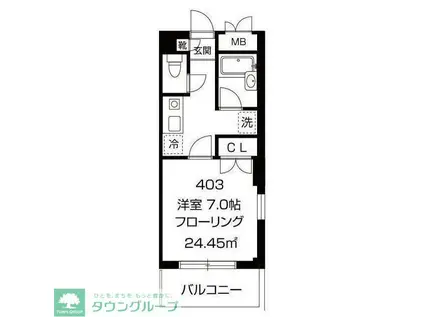 アメニティ三軒茶屋(1K/2階)の間取り写真