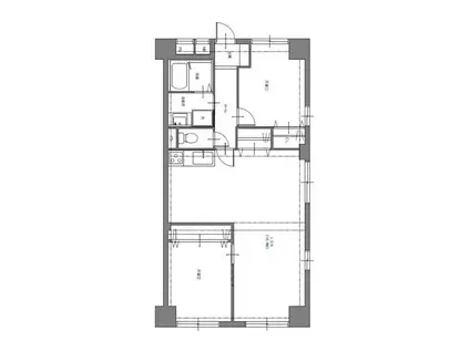 クロックタワー植田(2LDK/3階)の間取り写真