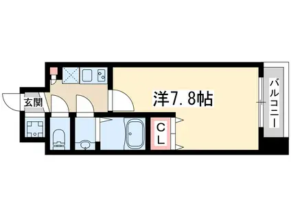 エスリード新大阪コンフォート2番館(1K/9階)の間取り写真