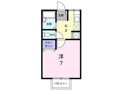 シャトレーヒトミ(1K/1階)の間取り写真