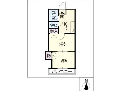 DEAR DREAM S(2DK/1階)の間取り写真