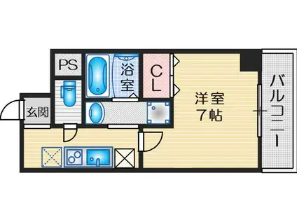ラ・ヴィ江坂イースト(1K/8階)の間取り写真