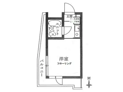 ネオハイシティ桜新町(ワンルーム/1階)の間取り写真