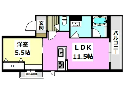 LINDEN PLACE(1LDK/2階)の間取り写真